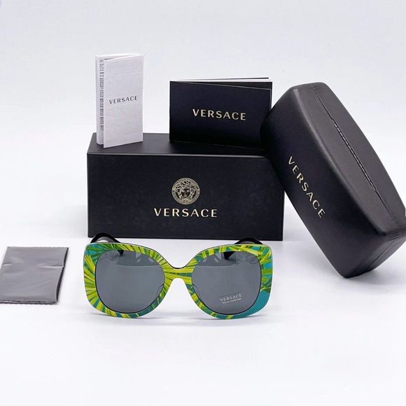 New! Versace Green Acetate 56mm Sunglasses main image 5
